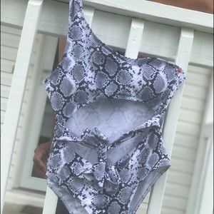 Reptile print bathing suit